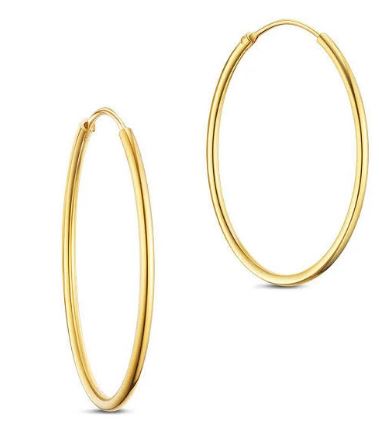 925 Sterling Silver Yellow Hoop Earring SI-PR-H55M-Y