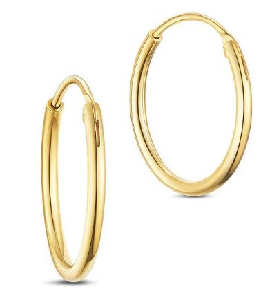 925 Sterling Silver Yellow Hoop Earring SI-PR-H45M-Y